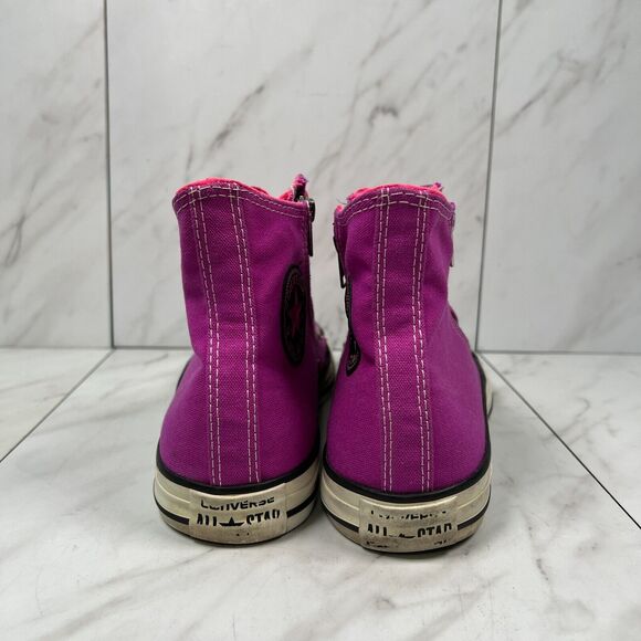 Converse CTAS High Top Womens Size 10 Purple Double Zip Canvas Sneakers Shoes - Picture 2 of 8